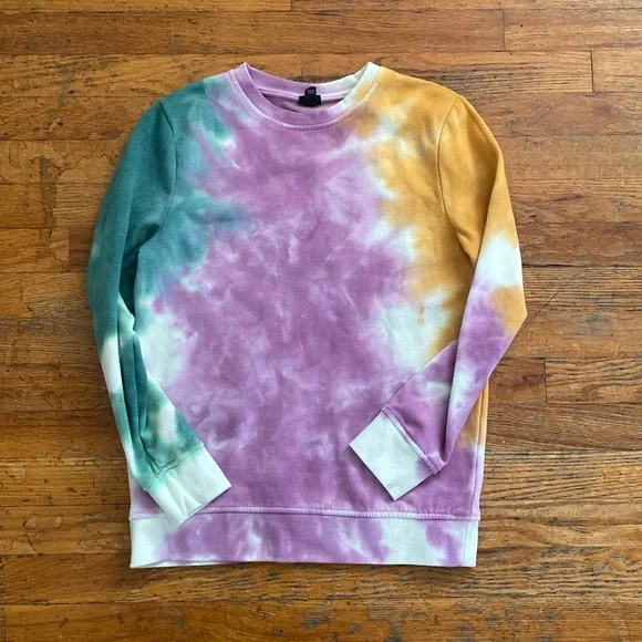 art class Shirts Tops Girls Art Class Tiedye Purple Green And Orange Sweatshirt Size Large Poshmark